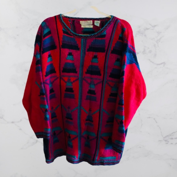 Segrets Sun Print Knitted By Hand Sweater - Picture 1 of 2
